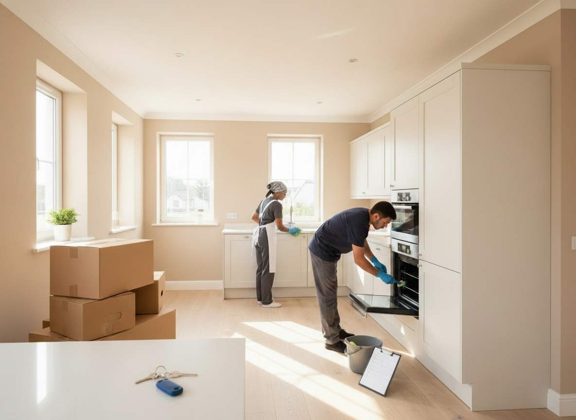 End of tenancy cleaning in an empty London flat